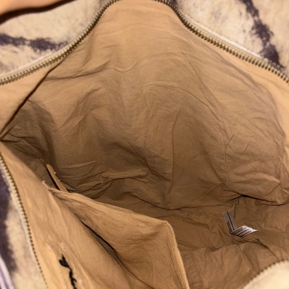 Free People Hive Carryall Thick Strap Chevron Hobo Zip up Cargo Bag - Picture 6 of 10